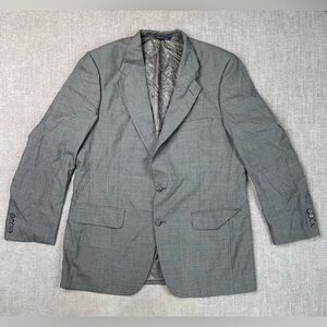 Vintage Burberry Houndstooth Suit Blazer Sport Coat 44L Union Made